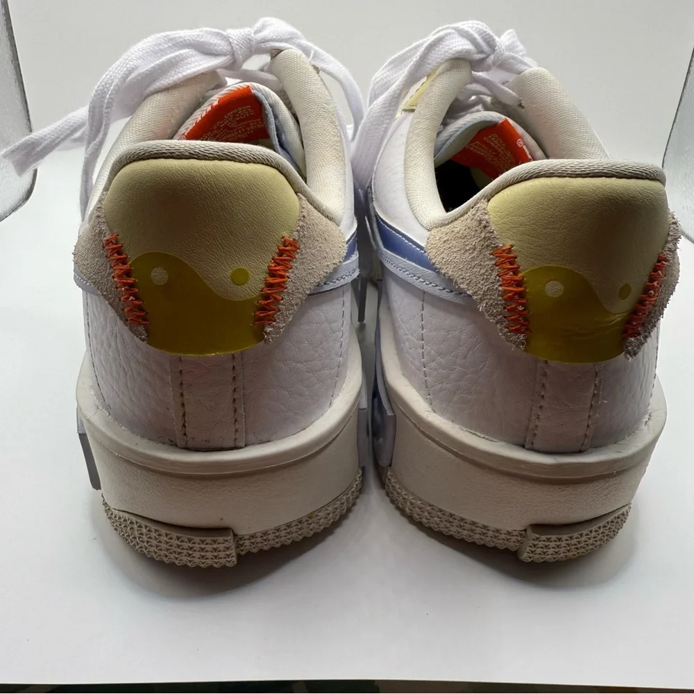 Nike Air Force 1 Fontanka White, yellow and Light Blue Sneakers
